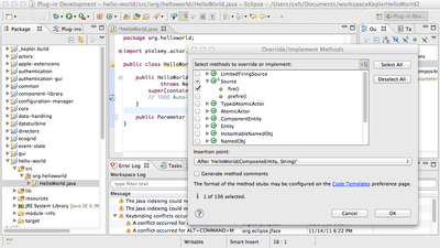 Eclipse Override/Implement Window