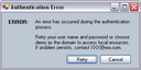 Authentication Framework: Error