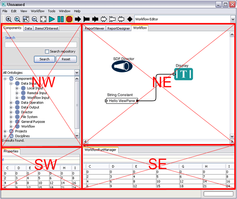 DefaultViewPane locations where TabPanes can be added